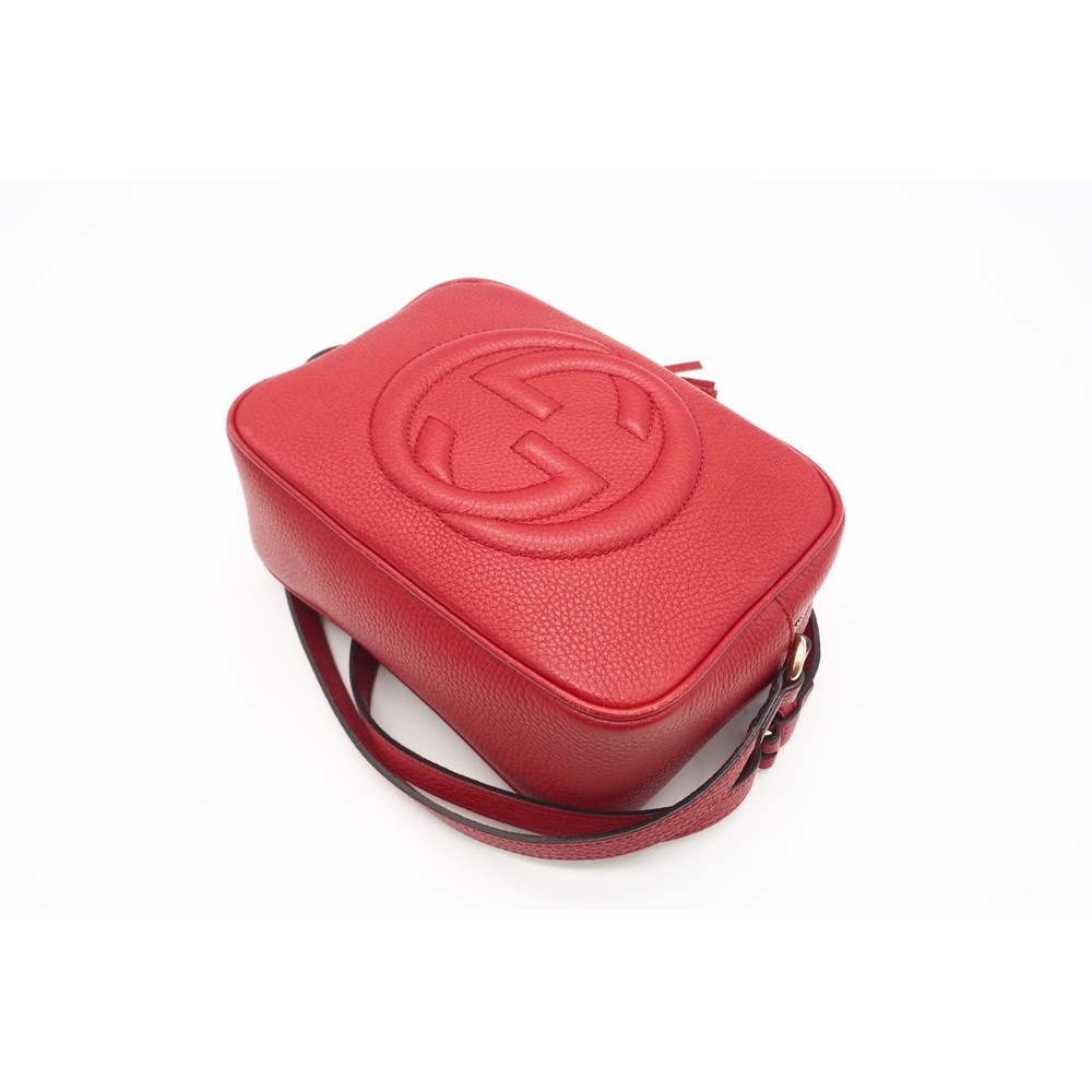 Gucci Red Soho Disco Bag Shoulder Small Leather